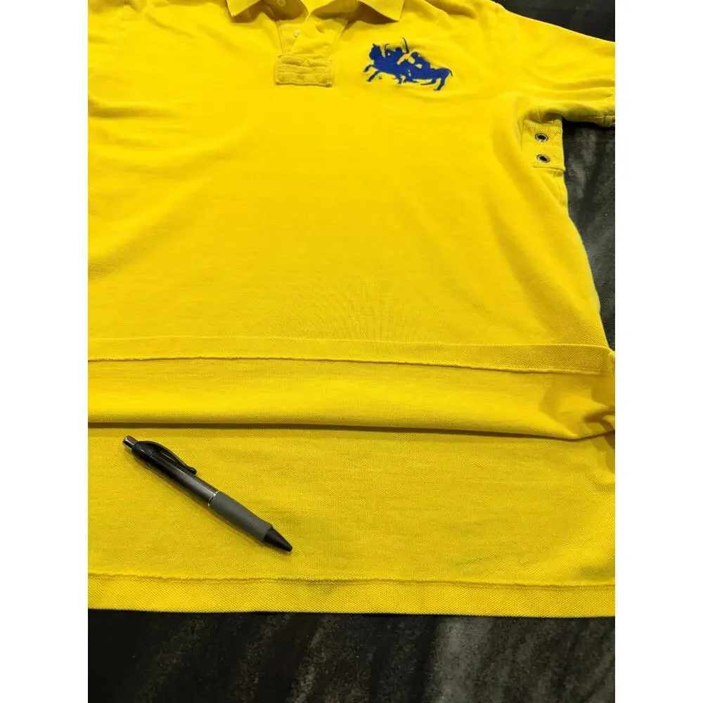 Vintage Polo Ralph Lauren Big Pony #3 Polo Shirt Mens L Rugby Equestrian Classic